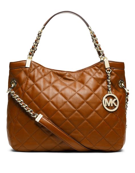 michael kors leather quilted bag campagne color|Designer Michael Kors Quilted Bags for Women .